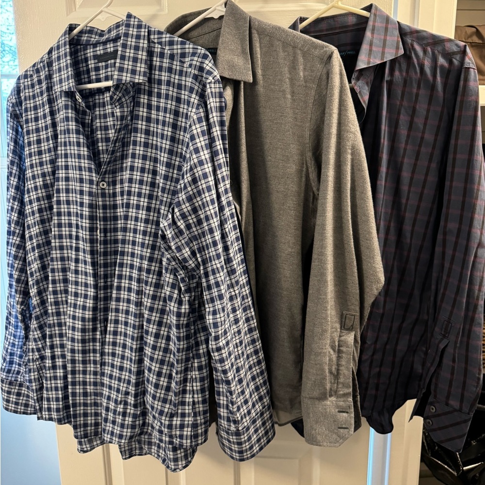 Zachary Prell Button Down Dress Shirts Lot of 3 Large L